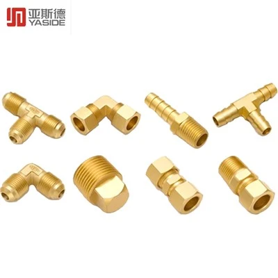 Prás CNC Machined Páirteanna Feistis Píob Comhpháirteanna